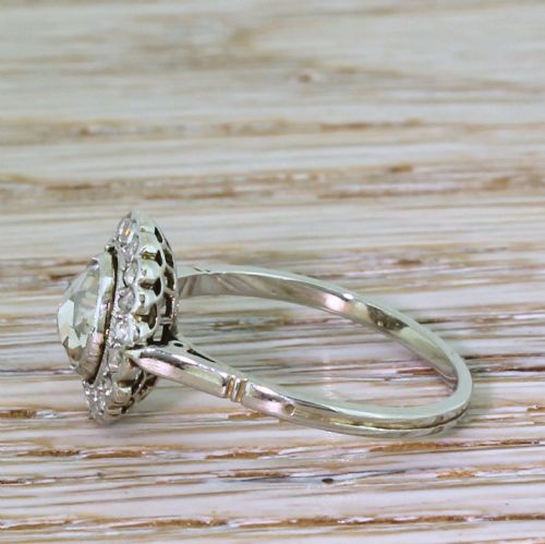 fig 2. Art Deco 0.77 Carat Rose Cut Diamond Cluster Ring, circa 1935