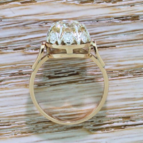 fig 4. Retro 2.26 Carat Old European Cut Diamond Cluster Ring, circa 1955
