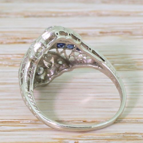 fig 3. Art Deco 0.65 Carat Old Cut Diamond & Sapphire Ring, circa 1915