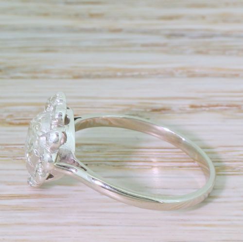 fig 2. Victorian 0.80 Carat Old Pear Cut Diamond Cluster Ring, circa 1890

