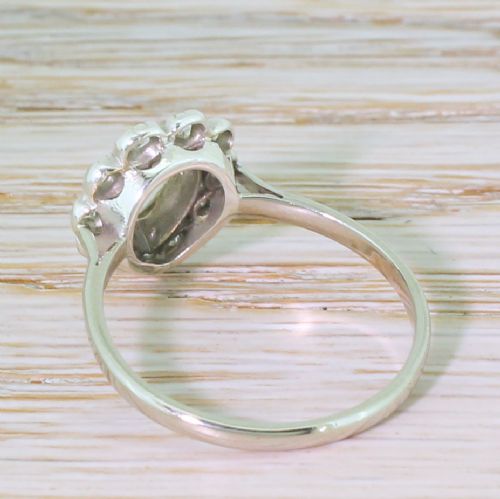 fig 3. Victorian 0.80 Carat Old Pear Cut Diamond Cluster Ring, circa 1890
