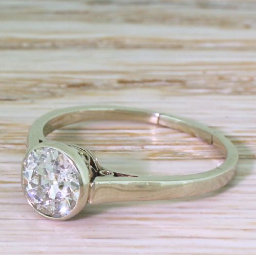 Art Deco 1.05 Carat Old Cut Diamond Engagement Ring, Circa 1930
