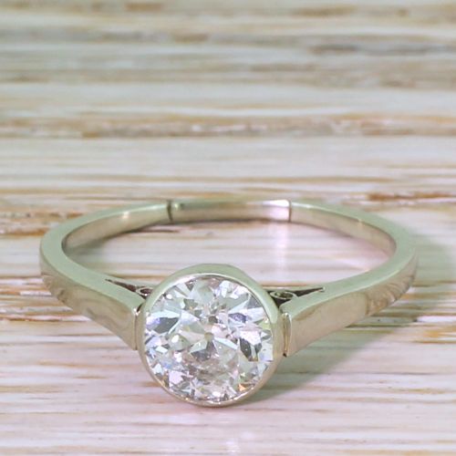 fig 1. Art Deco 1.05 Carat Old Cut Diamond Engagement Ring, circa 1930

