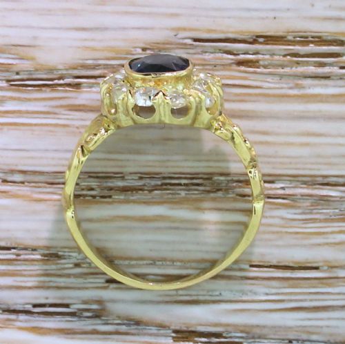 fig 3. Victorian 1.20 Carat Sapphire & 0.65 Carat Old Cut Diamond Ring, circa 1860
