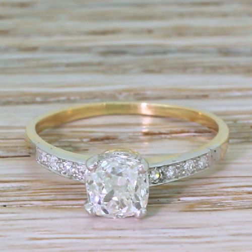 fig 1. Edwardian 0.96 Carat Old Cut Diamond Engagement Ring, circa 1910
