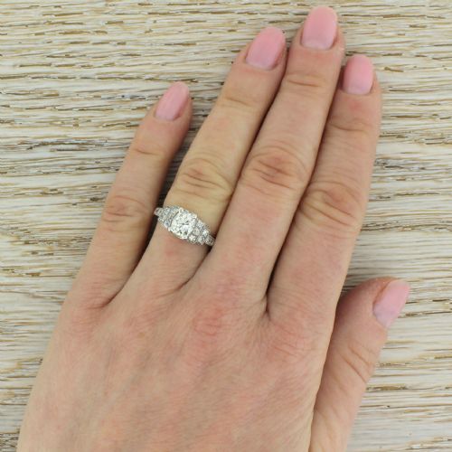 fig 4. Art Deco 1.23 Carat Old Cut Diamond Engagement Ring, circa 1930
