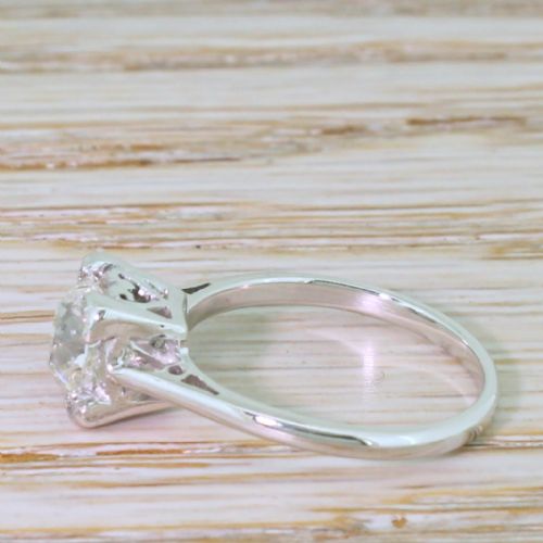 fig 2. Mid Century 1.37 Carat Old Cut Diamond Engagement Ring, circa 1965
