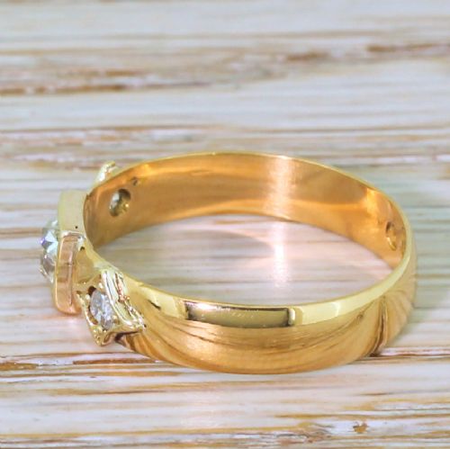 fig 2. Victorian 0.54 Carat Old Cut Diamond Band Ring, dated 1883