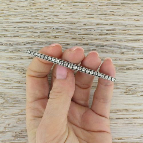 ART DECO 225 CARAT OLD CUT DIAMOND PIN BROOCH CIRCA 1930 - ADDITIONAL PHOTO 5