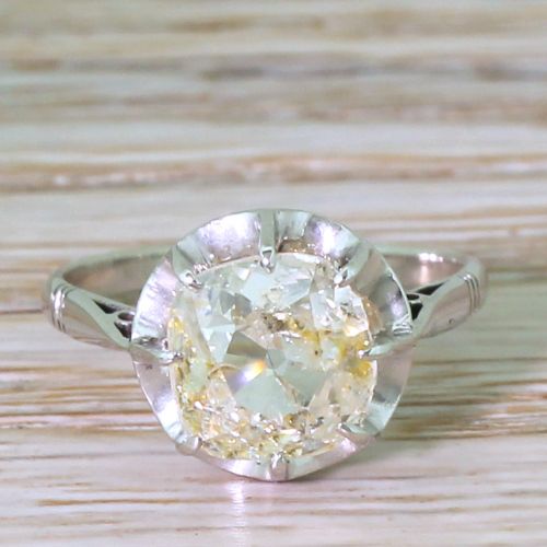 fig 1. Art Deco 1.56 Carat Old Cut Diamond Engagement Ring, French, circa 1940
