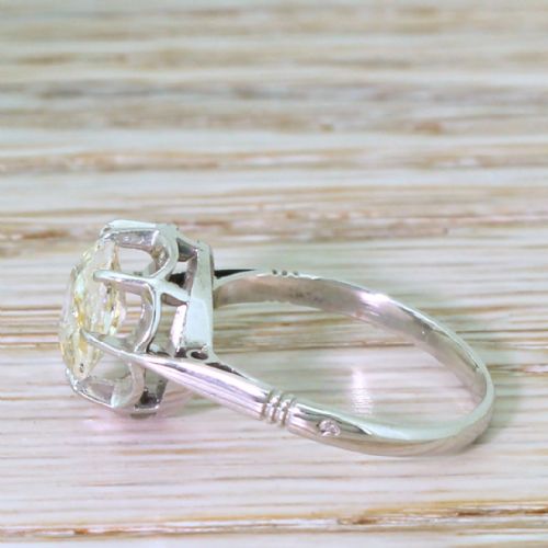 fig 2. Art Deco 1.56 Carat Old Cut Diamond Engagement Ring, French, circa 1940
