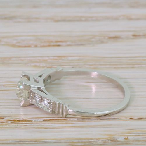 fig 2. Art Deco 0.60 Carat Old Cut Diamond Engagement Ring, circa 1940