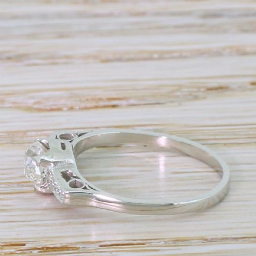fig 2. Art Deco 0.48 Carat Old Mine Cut Diamond Engagement Ring, circa 1930