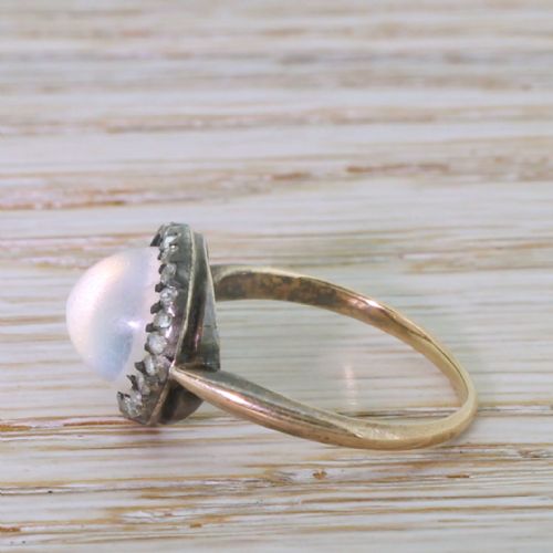 fig 2. Victorian Moonstone Cat’s Eye & Diamond Ring, circa 1880