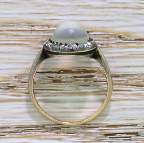fig 3. Victorian Moonstone Cat’s Eye & Diamond Ring, circa 1880