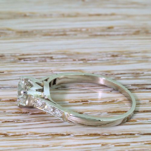 fig 2. Art Deco 1.02 Carat Old European Cut Diamond Engagement Ring, circa 1930
