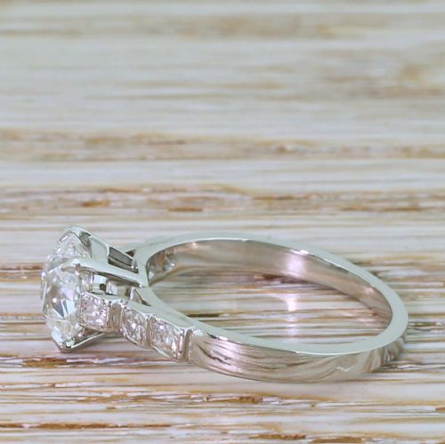 fig 2. Art Deco 1.70 Carat Old Mine Cut Diamond Engagement Ring, French, circa 1935
