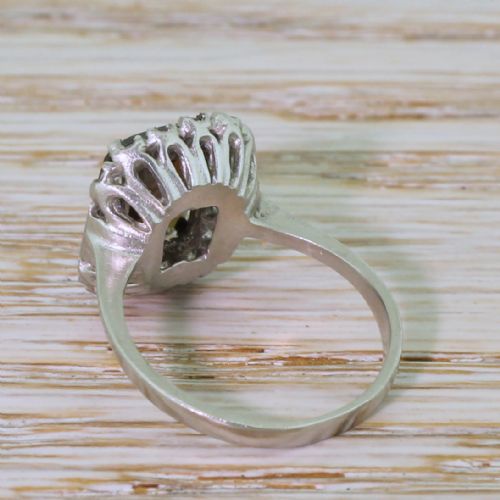 fig 2. Mid Century 2.43 Carat Fancy Yellowish Brown Diamond Cluster Ring, circa 1950

