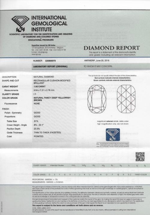 fig 3. Mid Century 2.43 Carat Fancy Yellowish Brown Diamond Cluster Ring, circa 1950
