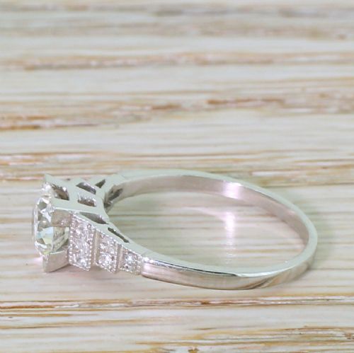 fig 2. Art Deco 0.90 Carat Old European Cut Diamond Engagement Ring, circa 1935
