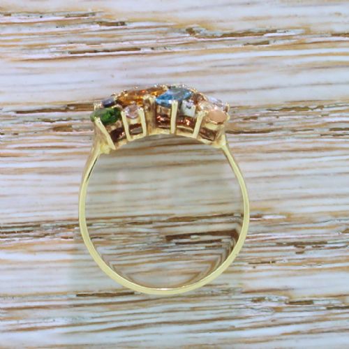 fig 3. Mid Century Multi-Gemstone Tutti Fruiti Ring