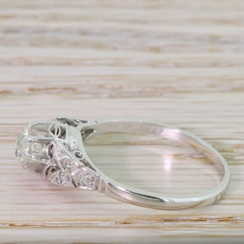 fig 2. Art Deco 0.80 Carat Old Cut Diamond Engagement Ring, circa 1935