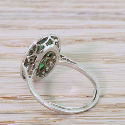 fig 3. Art Deco 0.52 Carat Diamond & Emerald Ring, circa 1940