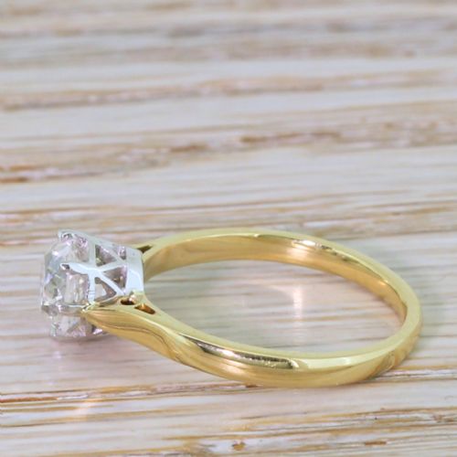 fig 2. Art Deco 1.23 Carat Old Cut Diamond Engagement Ring, circa 1925