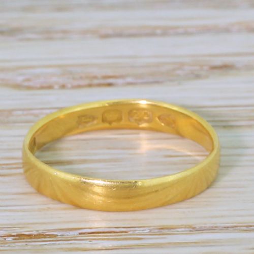 Victorian 22k Yellow Gold Wedding Band, Dated 1894
