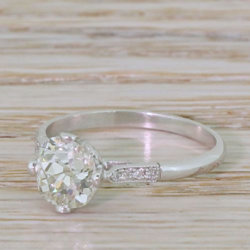 Art Deco 1.01 Carat Old Cut Diamond Engagement Ring, Circa 1925

