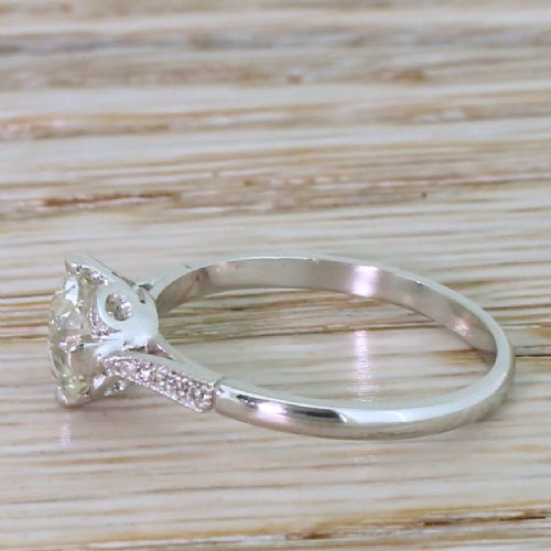 fig 2. Art Deco 1.01 Carat Old Cut Diamond Engagement Ring, circa 1925