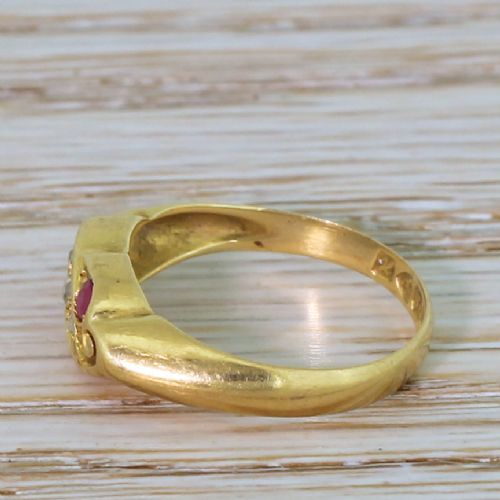 fig 2. Art Nouveau Ruby & Diamond Five Stone Ring, dated 1908