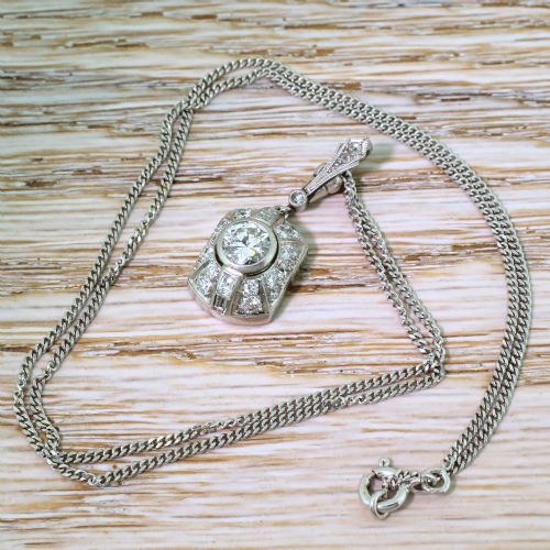 fig 3. Art Deco 1.46 Carat Diamond Pendant, circa 1930