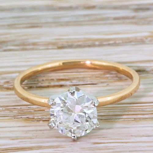 fig 1. Art Deco 1.22 Carat Old Cut Diamond Engagement Ring, circa 1930