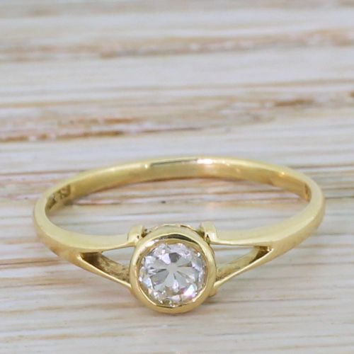 fig 1. Edwardian 0.41 Carat Old Cut Diamond Engagement Ring, circa 1905
