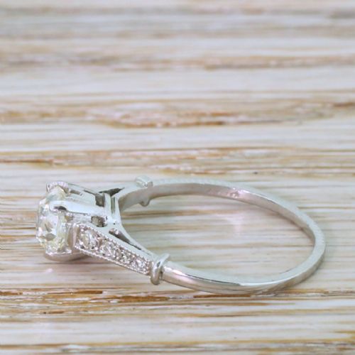 fig 2. Art Deco 0.78 Carat Old Cut Diamond Engagement Ring, circa 1925
