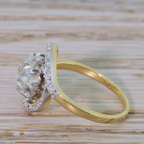 fig 2. Art Deco 1.51 Carat Old Cut Diamond Tourbillon Ring, French, circa 1935