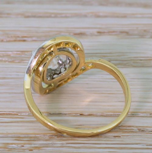 fig 3. Art Deco 1.51 Carat Old Cut Diamond Tourbillon Ring, French, circa 1935