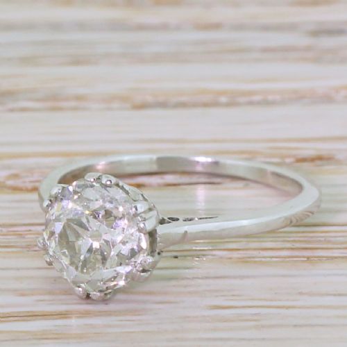 Art Deco 1.82 Carat Old Cut Diamond Engagement Ring, Circa 1925