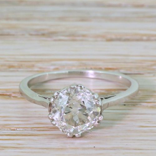 fig 1. Art Deco 1.82 Carat Old Cut Diamond Engagement Ring, circa 1925
