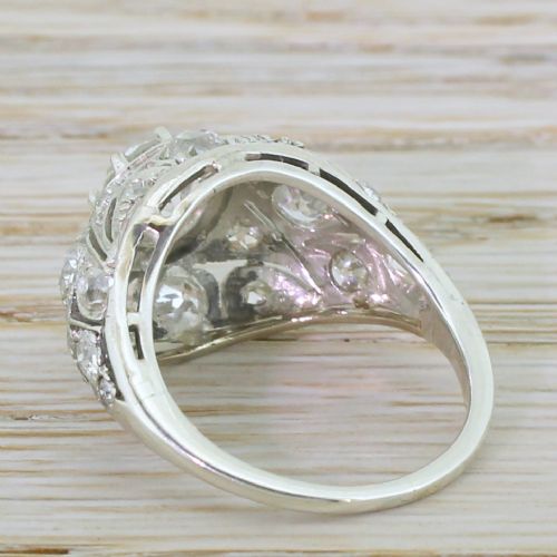 fig 3. Victorian 2.17 Carat Old Cut Diamond Bombé Ring, circa 1870