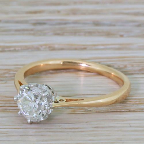 Art Deco 1.04 Carat Old Cut Diamond Engagement Ring, Circa 1925