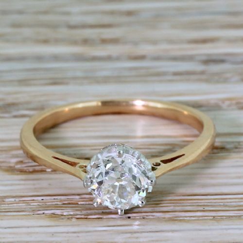 fig 1. Art Deco 1.04 Carat Old Cut Diamond Engagement Ring, circa 1925