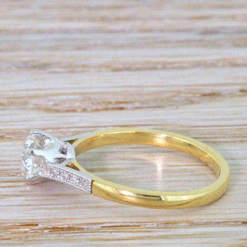 fig 2. Art Deco 1.00 Carat Old Cut Diamond Engagement Ring, circa 1920