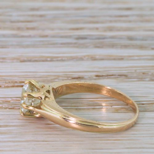 fig 2. Art Deco 1.30 Carat Old Cut Diamond Engagement Ring, circa 1920