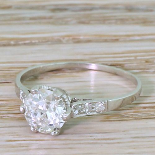Art Deco 1.02 Carat Old Cut Diamond Engagement Ring, Circa 1925