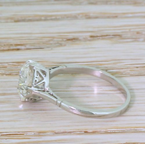 fig 2. Art Deco 2.15 Carat Old Cut Diamond Engagement Ring, circa 1920