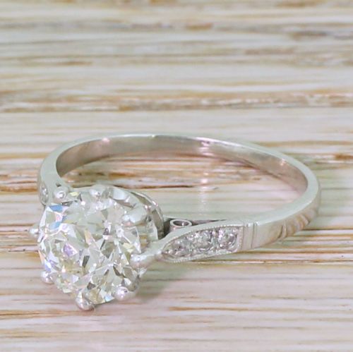 Art Deco 2.00 Carat Old Cut Diamond Engagement Ring, circa 1930