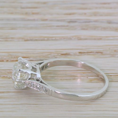 fig 2. Art Deco 2.00 Carat Old Cut Diamond Engagement Ring, circa 1930