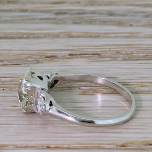 fig 2. Mid Century 1.85 Carat Old Cut Diamond Engagement Ring, circa 1955